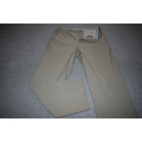 Footjoy Golf Pants Mens Size 36 x 32 Tan Performance Polyester Flat Front - Picture 6 of 6
